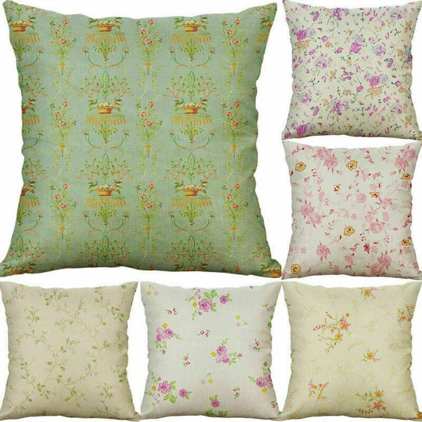 Decor case sofa pillow cover Floral cushion waist Home 18'' Retro