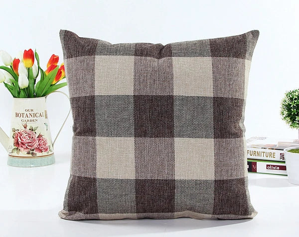 Classic Linen Cotton Cushion Cover Throw Pillow Case Sofa Home Decor Bed