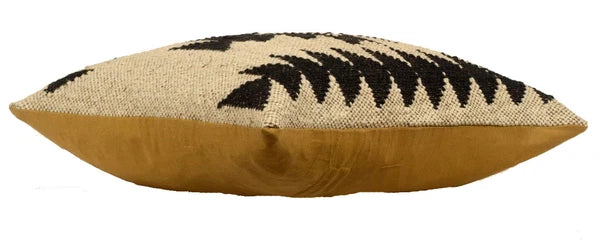 Handwoven Woll Jute Cushion Cover 18x18 Vinatge Sofa Pillow Case Kilim Chair Pad