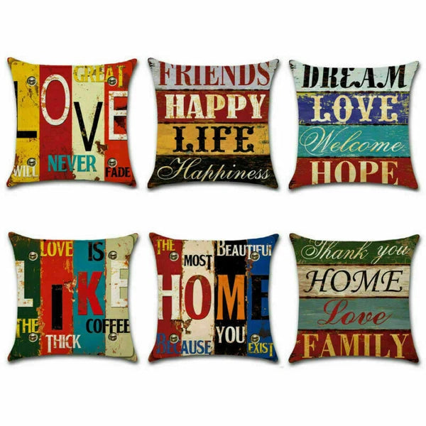 Cushion Pillow Throw Square Waist Home Case Sofa Cover Decorative
