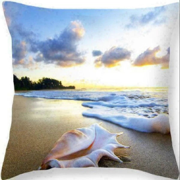 Decor Cushion Seaside Sofa Cover Cover Scenery Beautiful Pillow Pillow Home Case