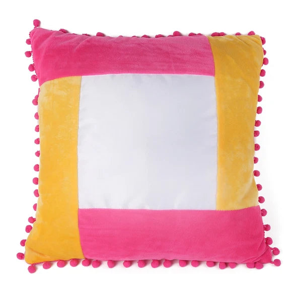 10pcs Sublimation Blank Pillowcase Multicolor Plush Sofa Cushion Cover with Ball