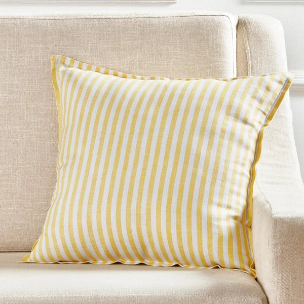 Solino Home Square Linen Pillow Cover for Cushion Couch, Sofa Bed, Santa Barbara