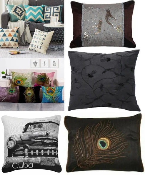 Cushion Covers Soft Pillow Case Unfilled Sofa Car Bed Throw Home Decor Cover UK