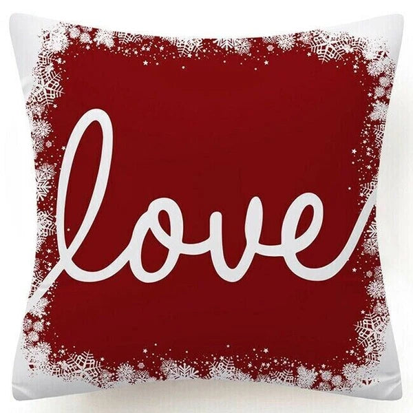 Throw PILLOW COVERS Christmas Decorative Xmas TWO-Sided Sofa Cushion Case 18x18"