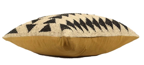 Handwoven Woll Jute Cushion Cover 18x18 Vinatge Sofa Pillow Case Kilim Chair Pad