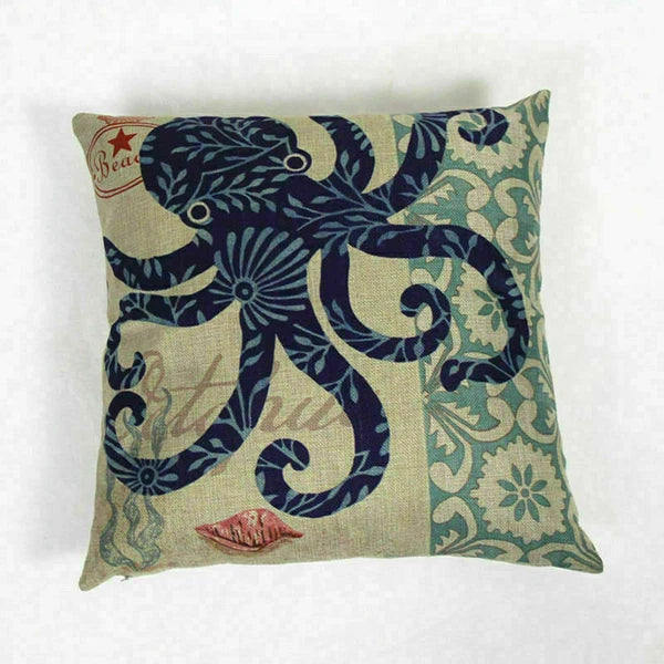 Covers Cushion pillowcases Sofa Animal Ocean Cotton Sea Beach pillow Style
