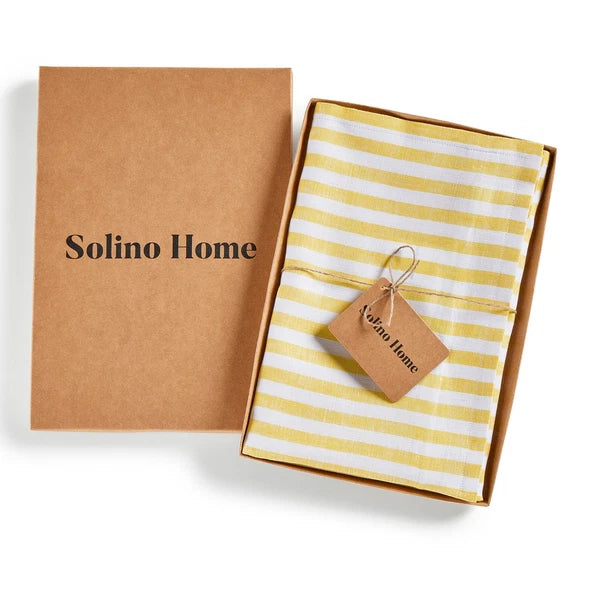 Solino Home Square Linen Pillow Cover for Cushion Couch, Sofa Bed, Santa Barbara