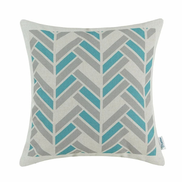 Set of 6 Throw Pillow Covers Sofa Canvas Square Cushion Cover Linen 18" x 18"