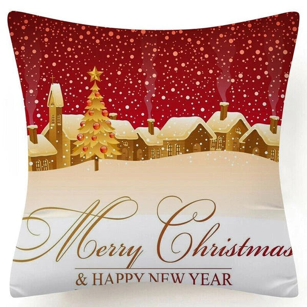 Throw PILLOW COVERS Christmas Decorative Xmas TWO-Sided Sofa Cushion Case 18x18"