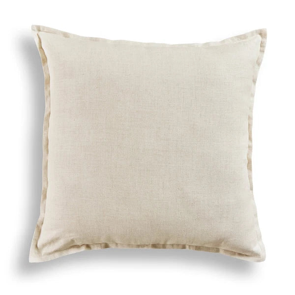 Solino Home Square Linen Pillow Cover for Cushion Couch, Sofa Bed, Santa Barbara