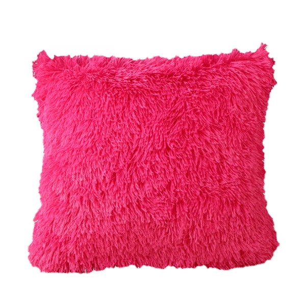 Soft Velvet Solid Cushion Cover Home Office Bed Sofa Car Throw Pillow Case 17’’