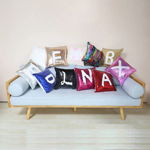 50Pcs Sublimation Blank Reversible Sequin Pillow Case Throw Cushion Cover 16x16"
