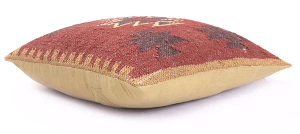 Indian Jute Cushion cover 18x18 inch Vinatge Handwoven Pillow Sham For Sofa chai