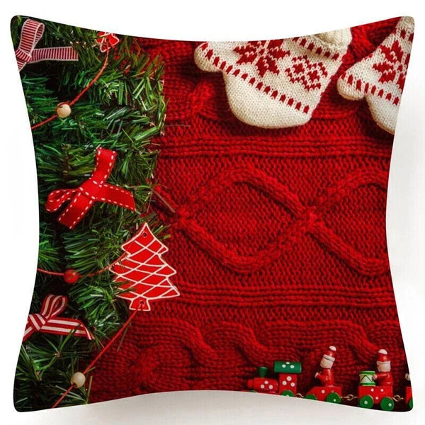 Throw PILLOW COVERS Christmas Decorative Xmas TWO-Sided Sofa Cushion Case 18x18"