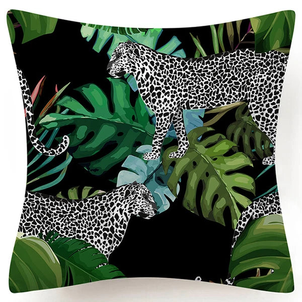 PILLOW COVER Landscape Leopard Decorative Sofa Bed Cushion Case 2-Sided 18x18"