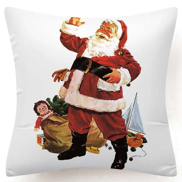 Throw PILLOW COVERS Christmas Decorative Xmas TWO-Sided Sofa Cushion Case 18x18"