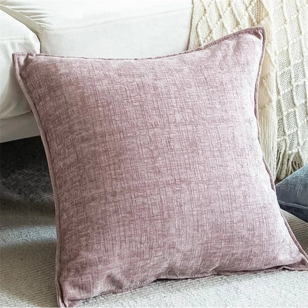22x22in Chenille Fabric Throw Pillow Covers Sofa Bed Cushion Case Home Decor