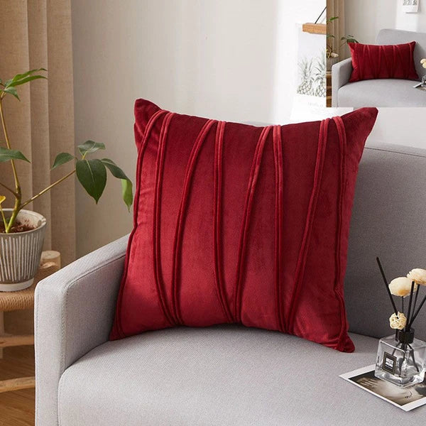 V Line Throw Pillow Covers – 4 Pack Decorative Cushion Cases for Sofa & Bed