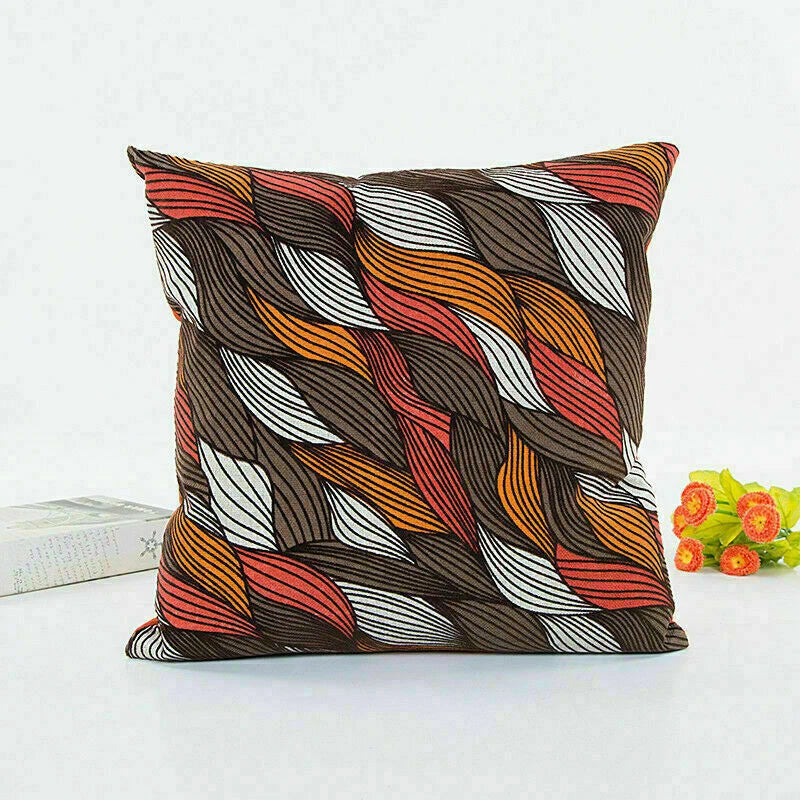 Decor Cushion Waist Cover Sofa Geometric Case Patterns Home Pillow