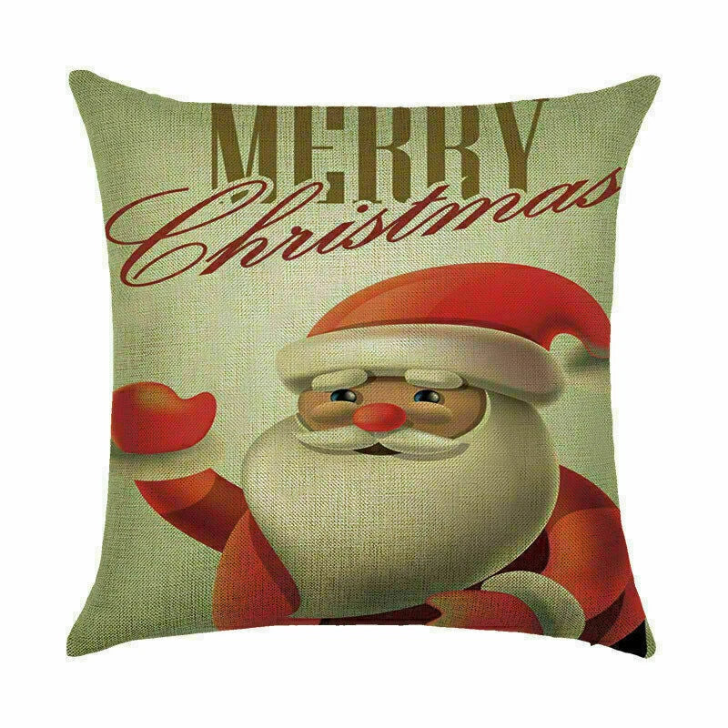 Pillow Christmas Case Sofa Car Throw Home Cover Cushion Decor Santa
