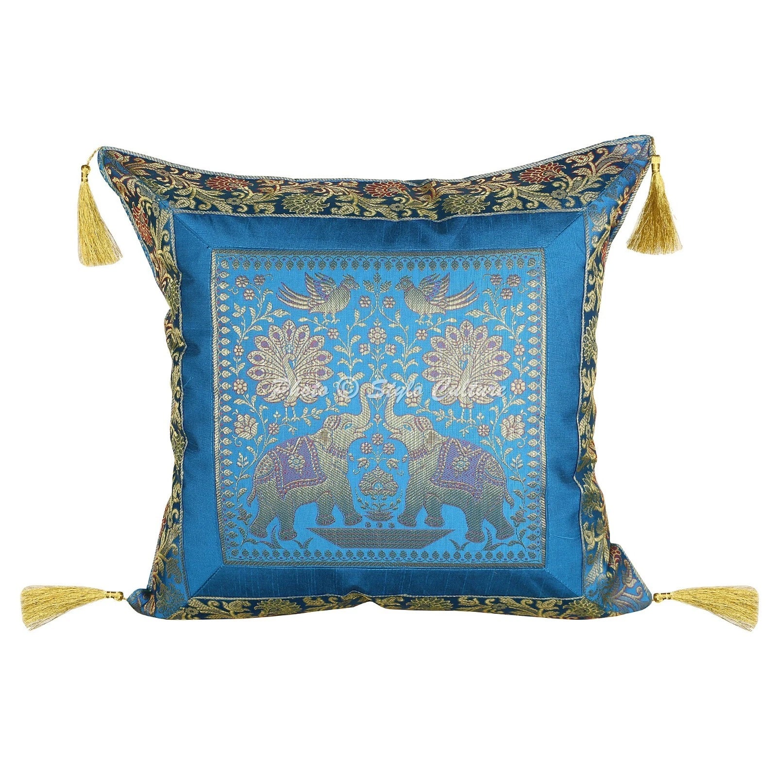 Boho Cushion Cover Brocade Jacquard Bohemian Throw Decor Pillow Cover Case