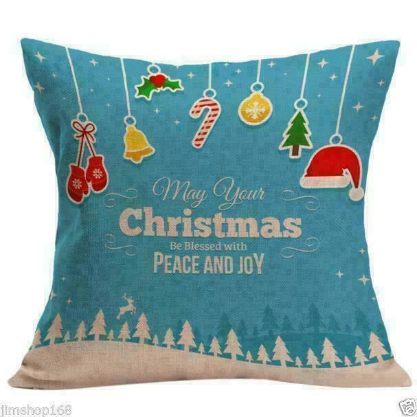 Cover Home NEW Decor Waist Pillow Case Cushion Sofa Christmas