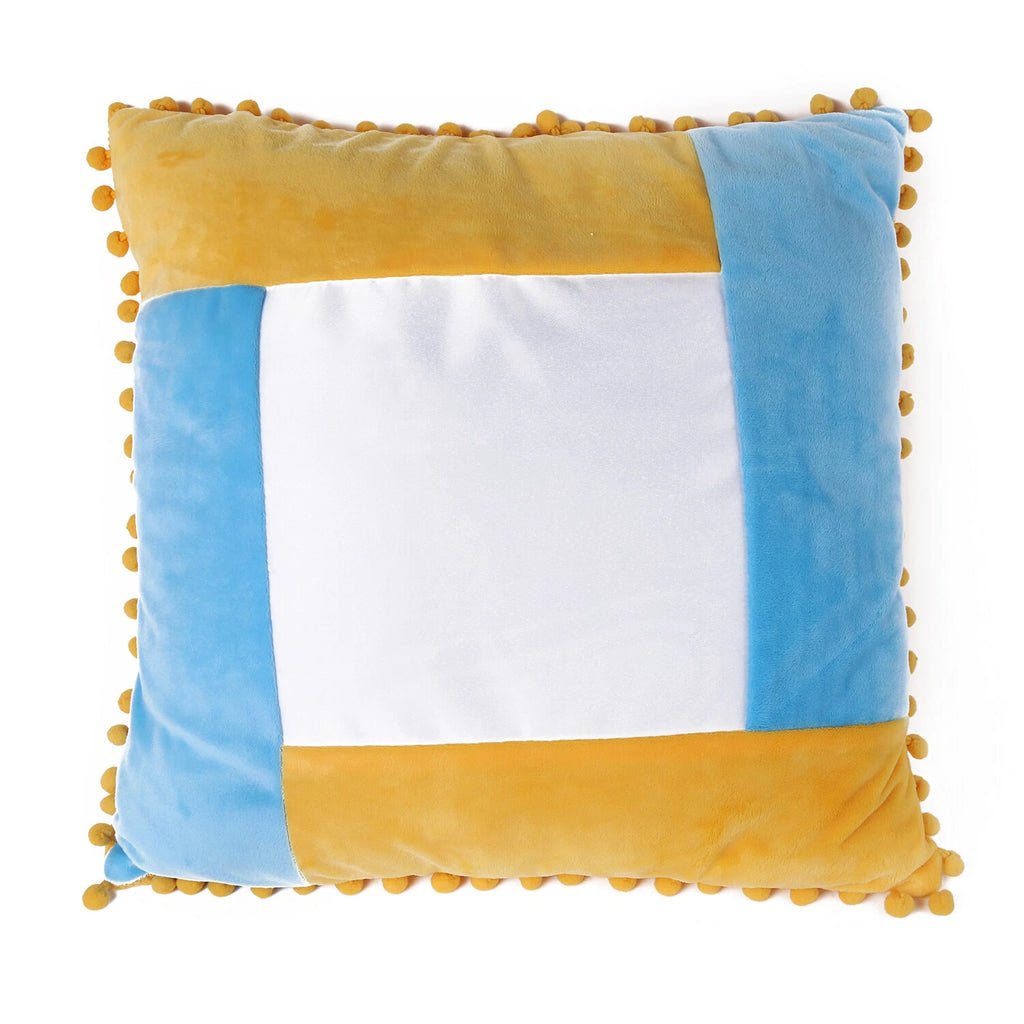 10pcs Sublimation Blank Pillowcase Multicolor Plush Sofa Cushion Cover with Ball