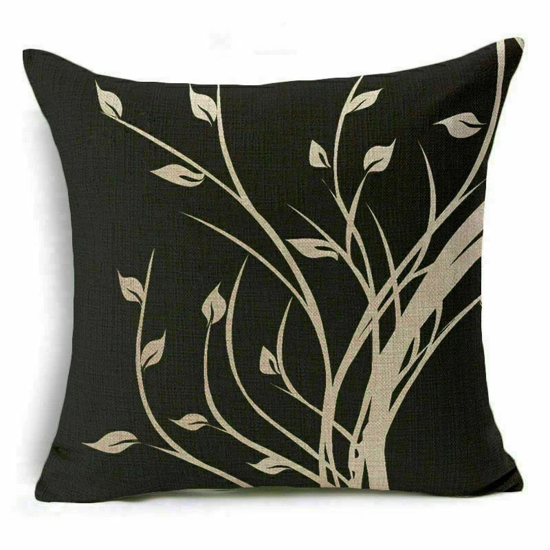 Throw Pillow Fashion Flower Tree  Case Sofa Home Cover Cushion Decor