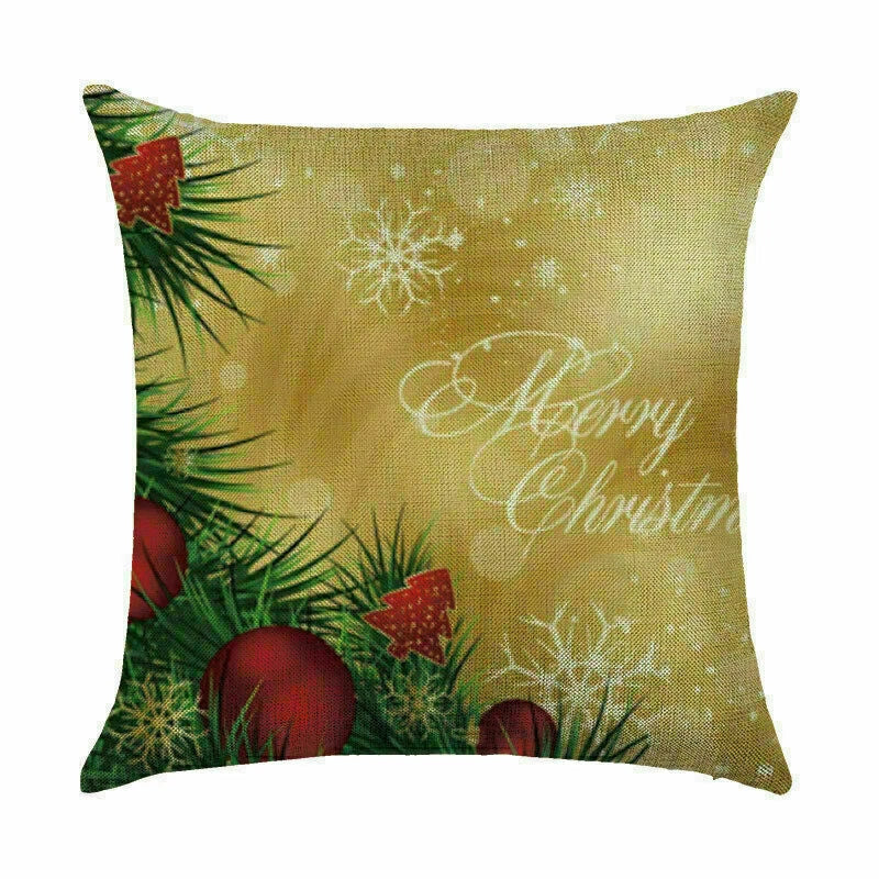 Pillow Christmas Case Sofa Car Throw Home Cover Cushion Decor Santa