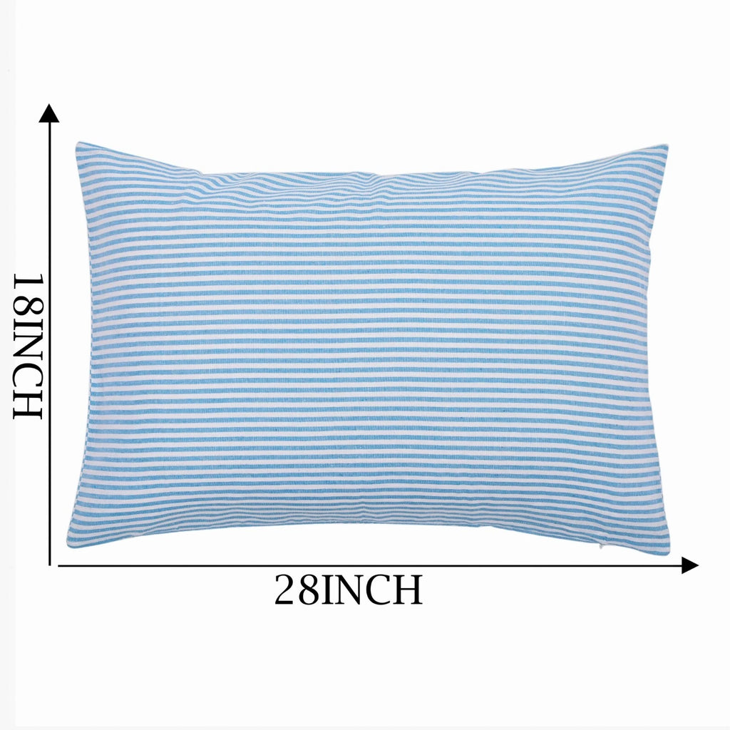 Cotton Cushion Covers Striped Throw Pillow Cover Case Sofa Bad Home Decor-18x28