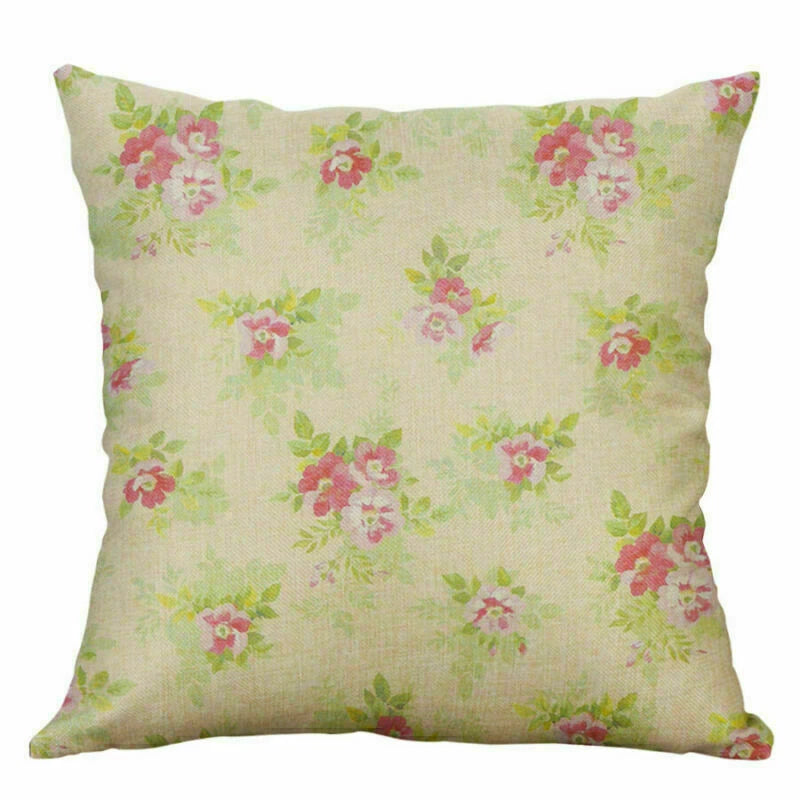 Decor case sofa pillow cover Floral cushion waist Home 18'' Retro