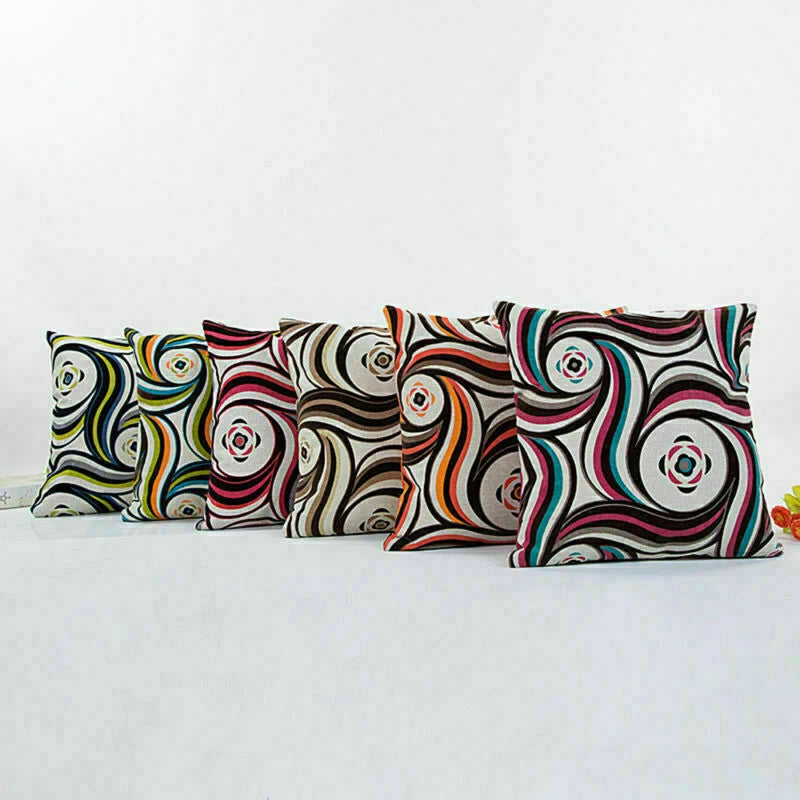 Decor Cushion Waist Cover Sofa Geometric Case Patterns Home Pillow