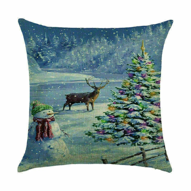 Pillow Christmas Case Sofa Car Throw Home Cover Cushion Decor Santa