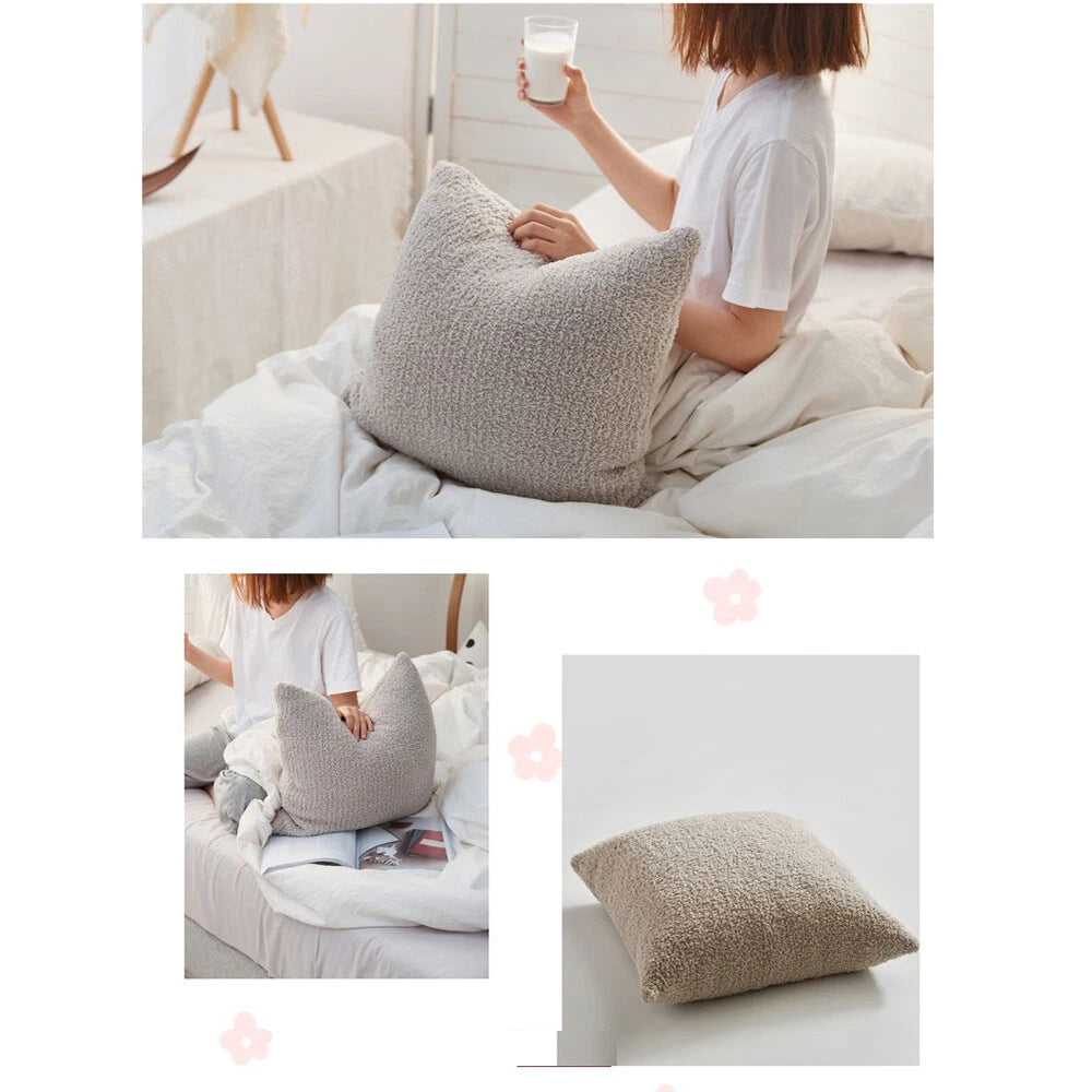 Square Knitted Pillowcase Sofa Bed Throw Waist Cushion Covers Chair Office Decor