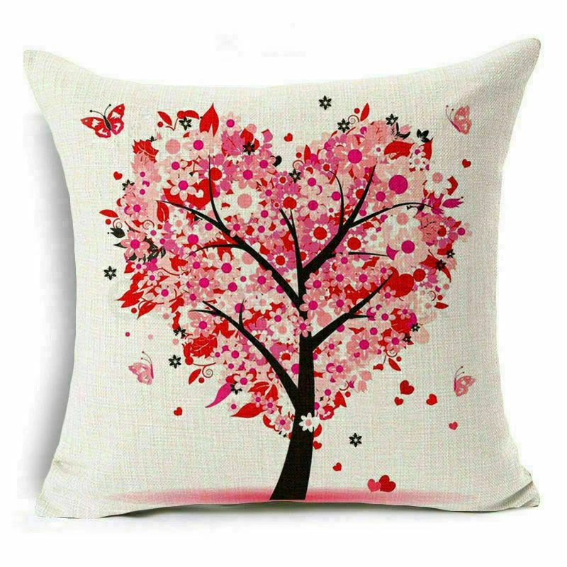 Throw Pillow Fashion Flower Tree  Case Sofa Home Cover Cushion Decor