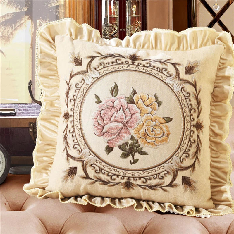22x22in Jacquard Chenille Farbic Throw Pillow Covers Sofa Bed Cushion Cover Case