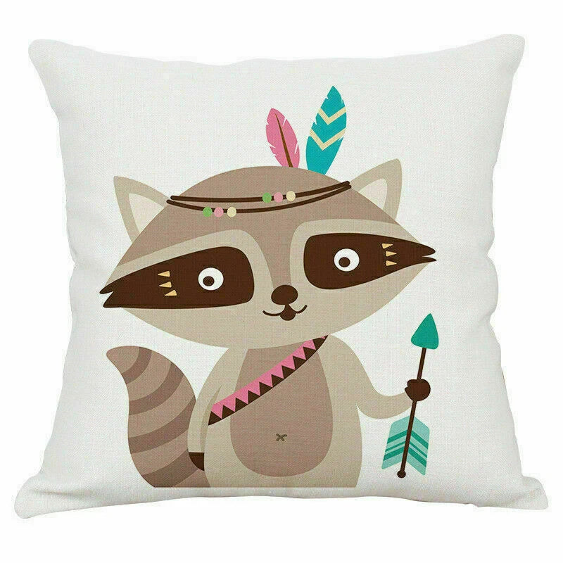 Decor Cushion Car Animal Cover Fox Case Sofa Cartoon Home