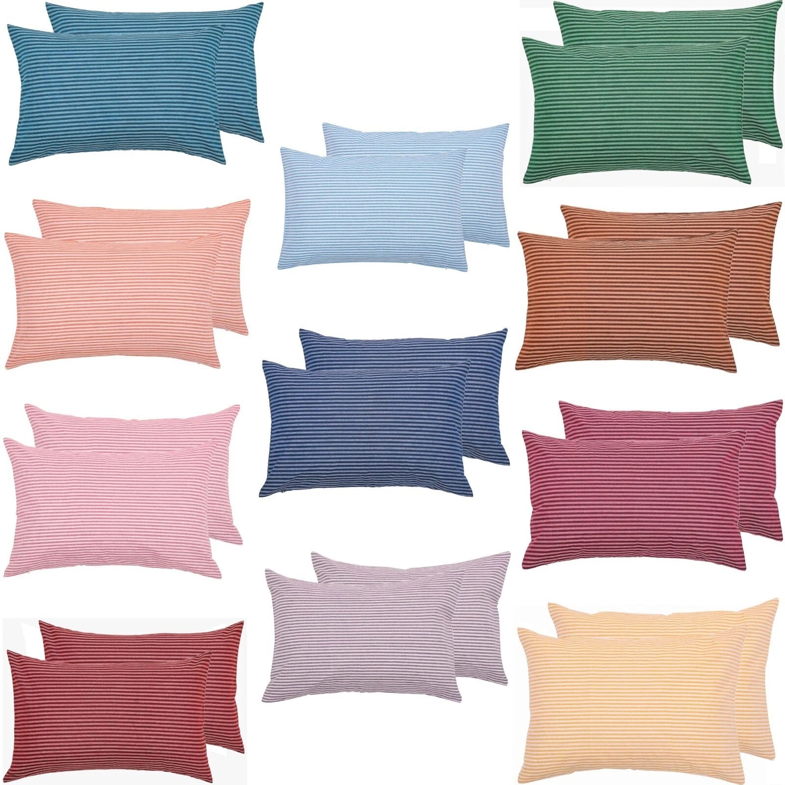 Cotton Throw Pillow Cover Striped Cushion Case Covers Home Sofa Decor 18 x 28"