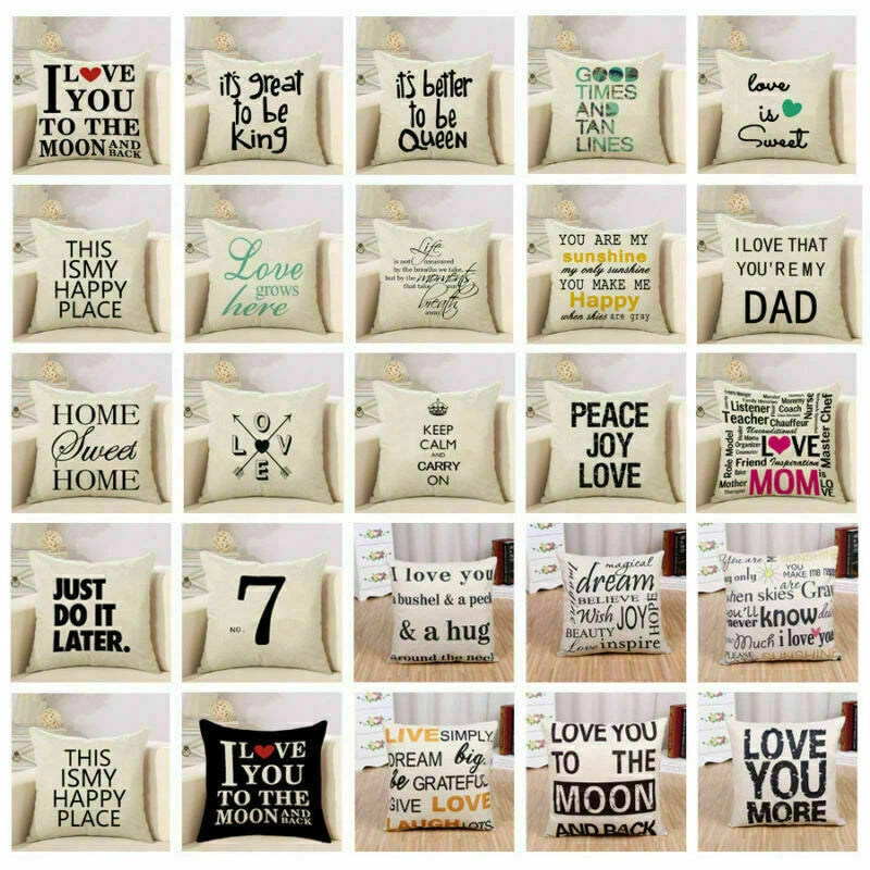 Cushion Pillow Throw Square Waist Home Case Sofa Cover Decorative