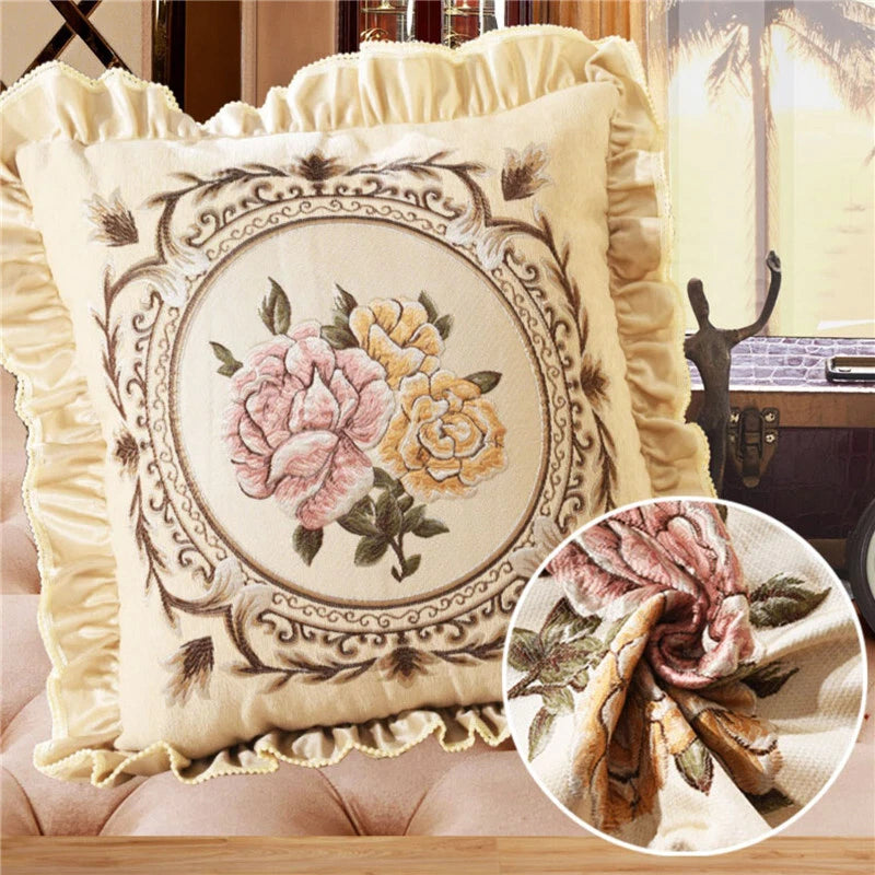 22x22in Jacquard Chenille Farbic Throw Pillow Covers Sofa Bed Cushion Cover Case