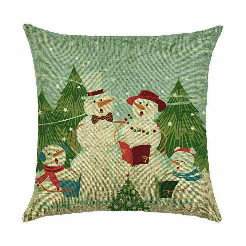 Pillow Christmas Case Sofa Car Throw Home Cover Cushion Decor Santa