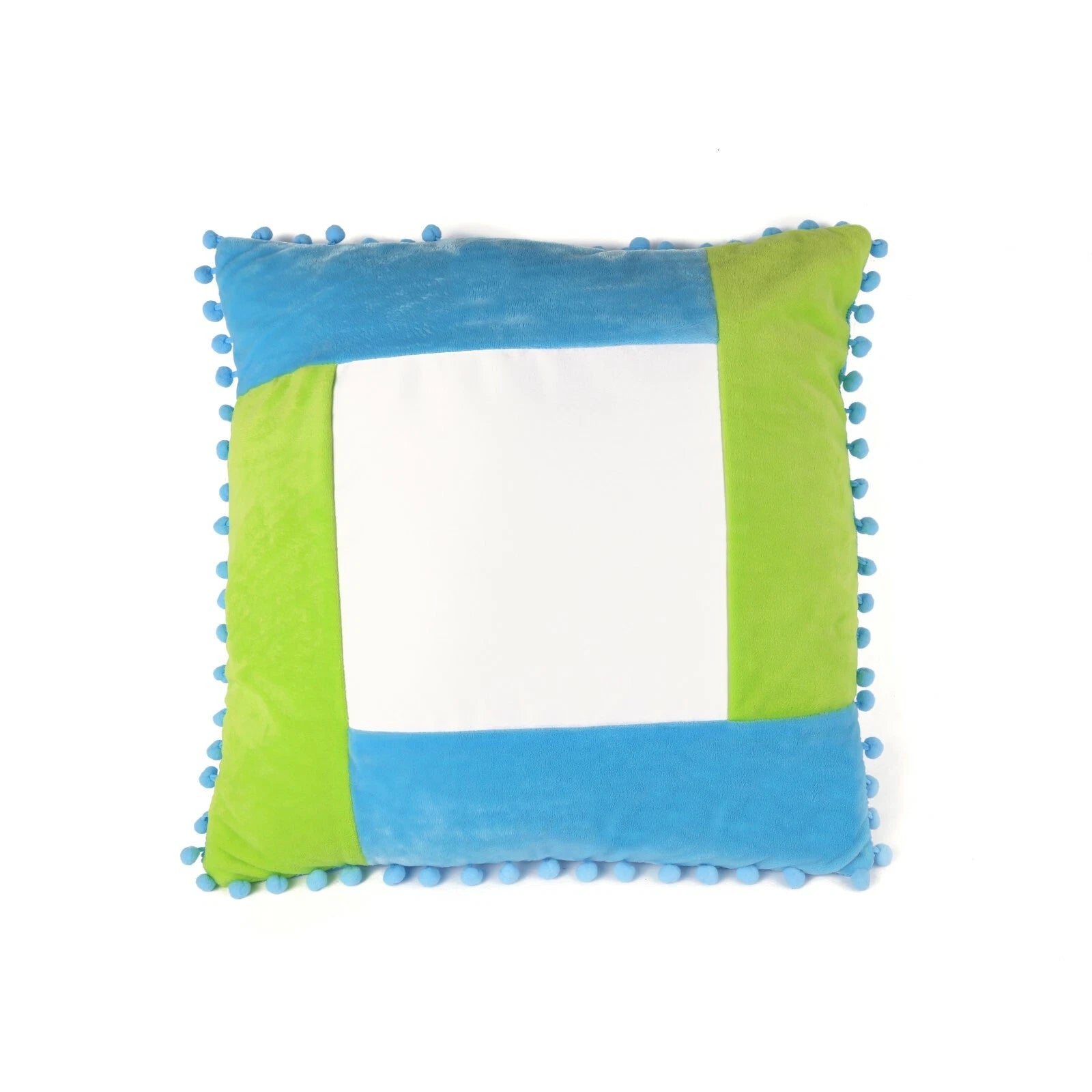 10pcs Sublimation Blank Pillowcase Multicolor Plush Sofa Cushion Cover with Ball