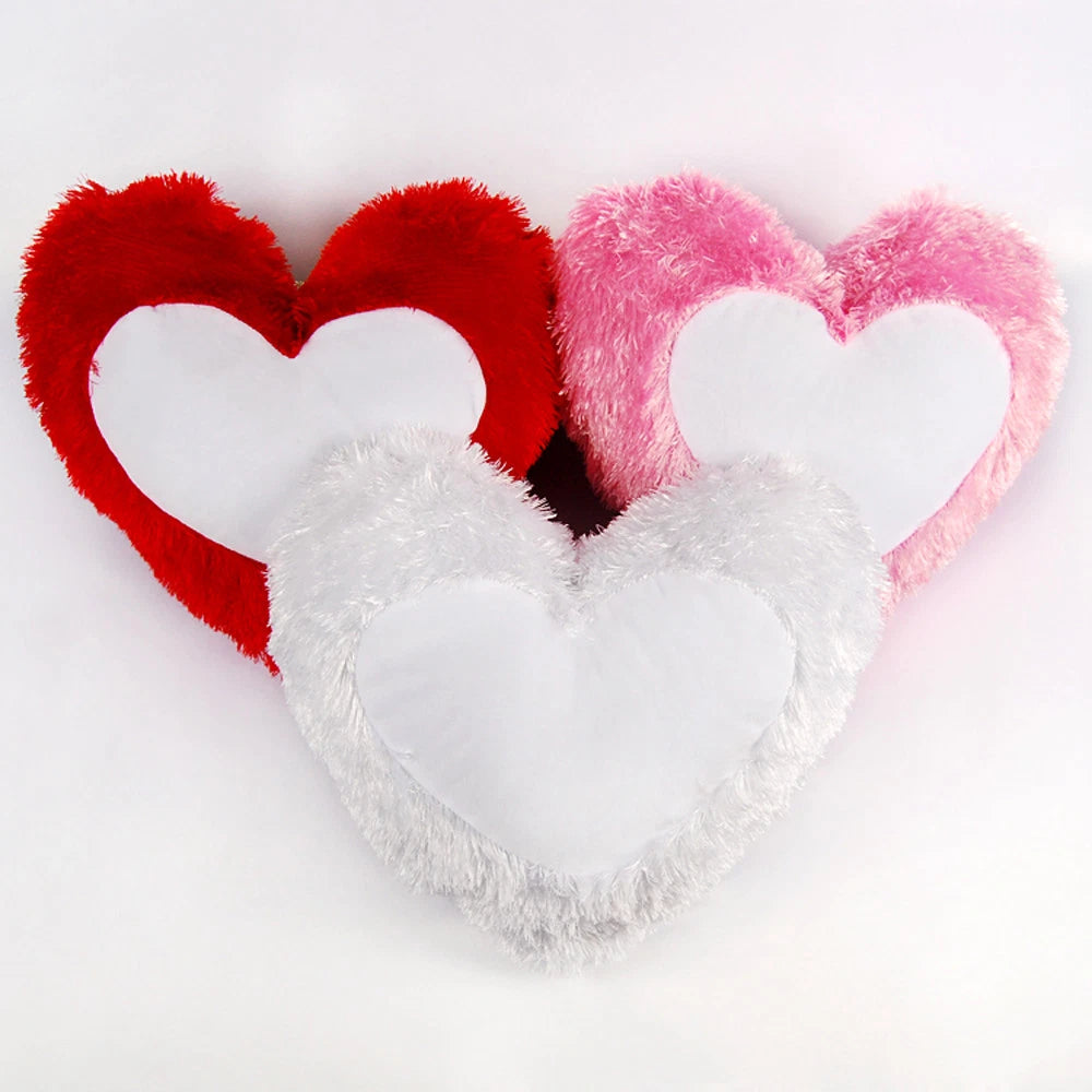 6Pcs Sublimation Blank Love Pillow Case Sofa Car Throw Cushion Cover DIY Printed