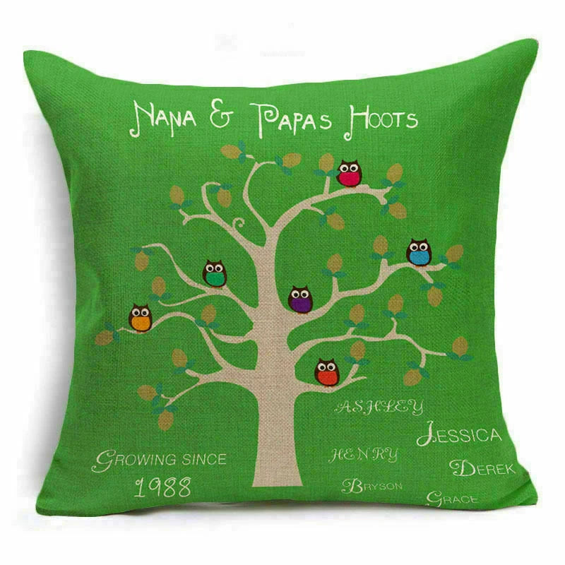 Throw Pillow Fashion Flower Tree  Case Sofa Home Cover Cushion Decor