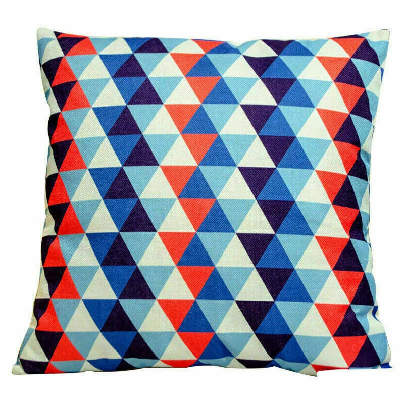 Cover Case Waist Pillow Cushion Home Geometric Sofa Triangle Decor