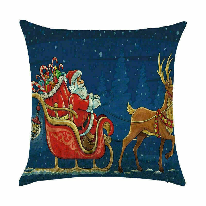 Pillow Christmas Case Sofa Car Throw Home Cover Cushion Decor Santa
