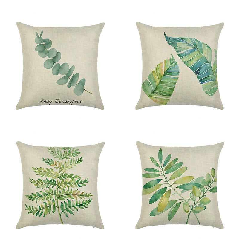 UK 4PCS SET POLYESTER CUSHION COVER PILLOW CASE HOME SOFA DECOR