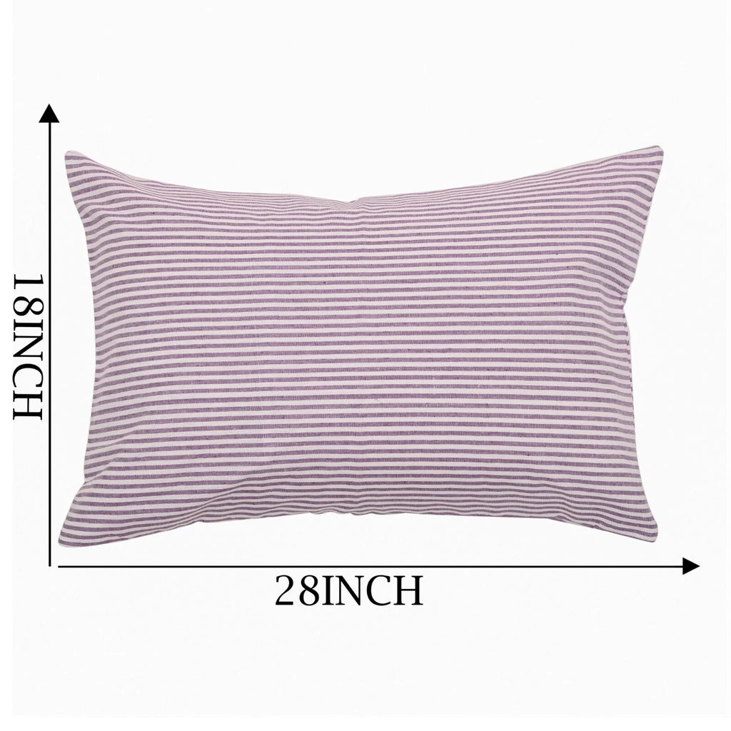 Cotton Pillow Case Cover Home Sofa Bad Decor Striped Throw Cushion Cover-18x28