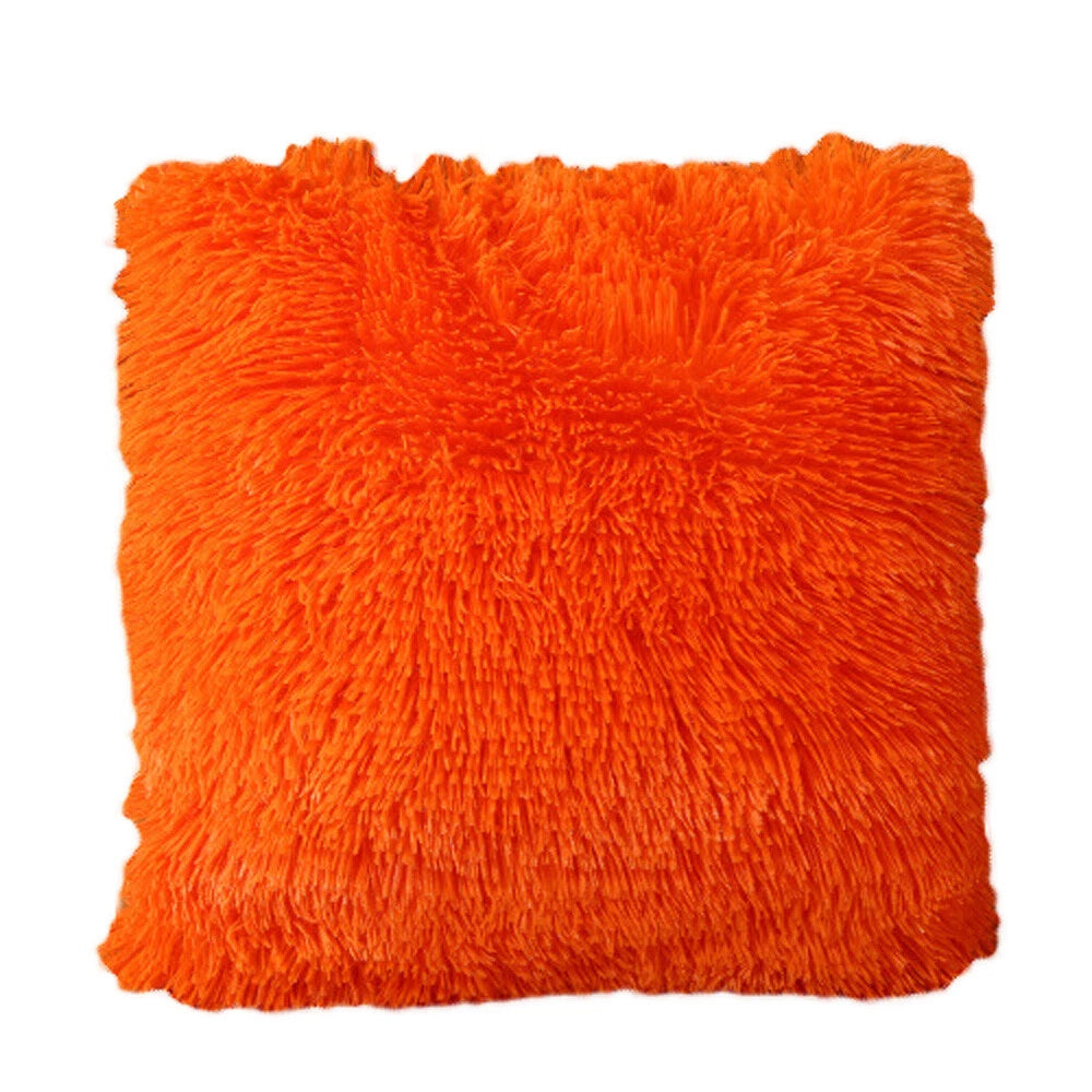Soft Velvet Solid Cushion Cover Home Office Bed Sofa Car Throw Pillow Case 17’’